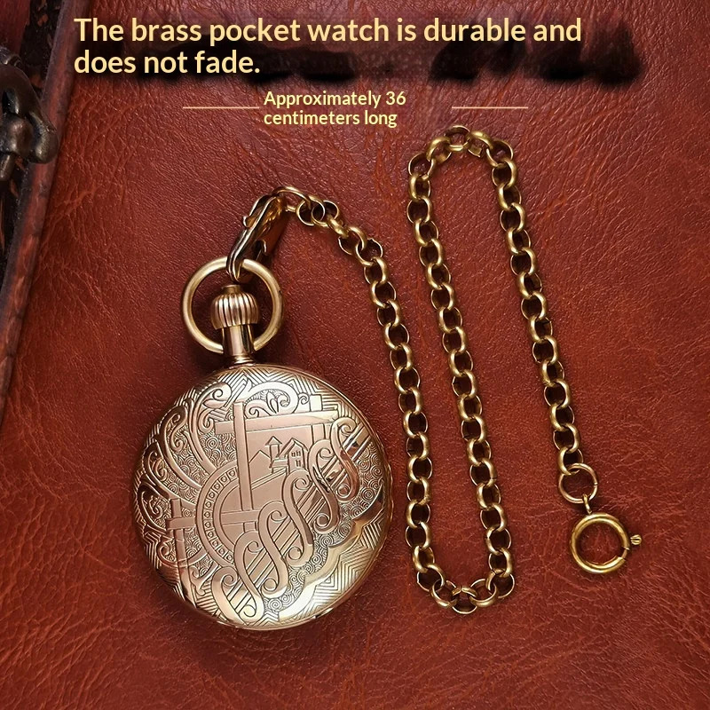 All-copper Fully Automatic Mechanical Pocket Watch — image 3