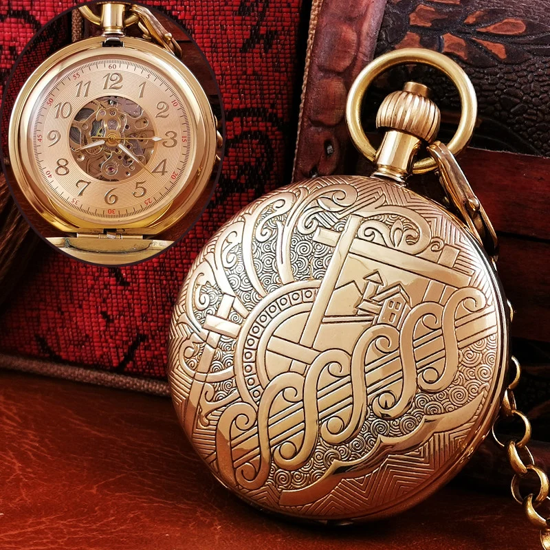 All-copper Fully Automatic Mechanical Pocket Watch — image 4