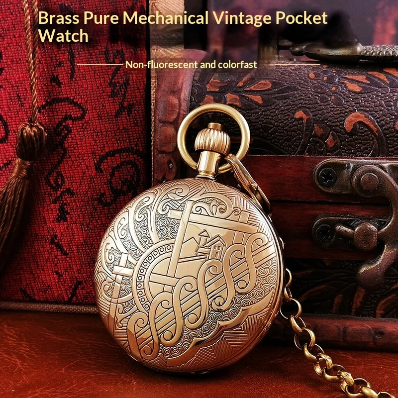 All-copper Fully Automatic Mechanical Pocket Watch — image 1