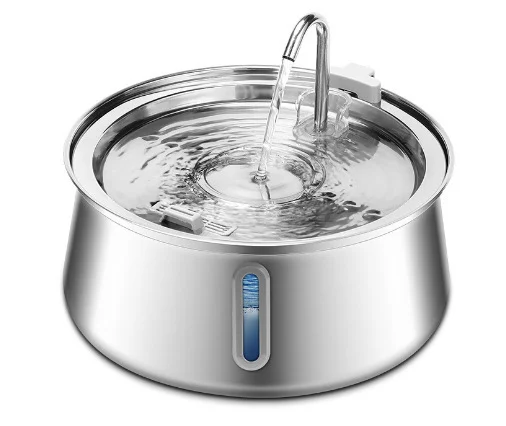 All Stainless Steel Pet Water Dispenser Round Runway Type Large Capacity Dogs And Cats — image 2