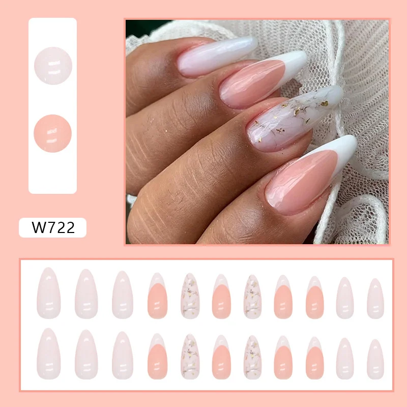 Almond-shaped White French Manicure With Messy Line Art On The Tips — image 4