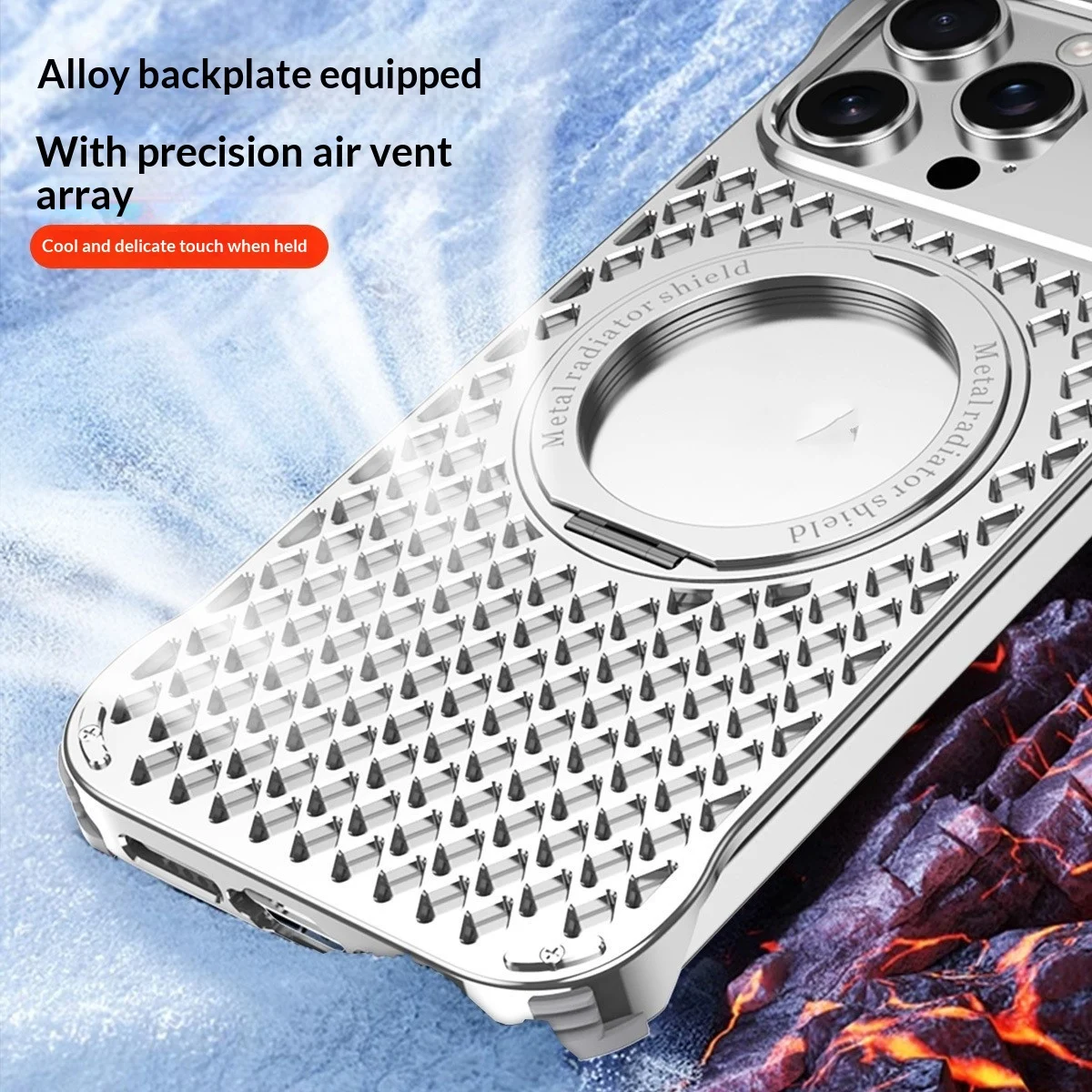 Aluminum Alloy Magnetic Rotating Holder Aromatherapy Phone Case — image 4