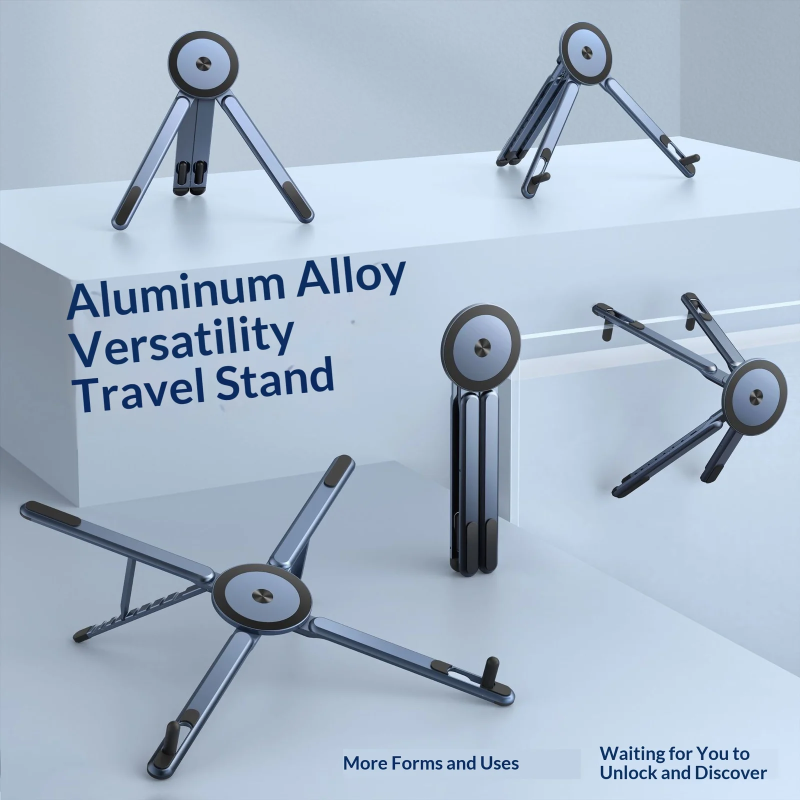 Aluminum Alloy Travel Mobile Phone Photography Stand Portable Folding Laptop Tablet… — image 2