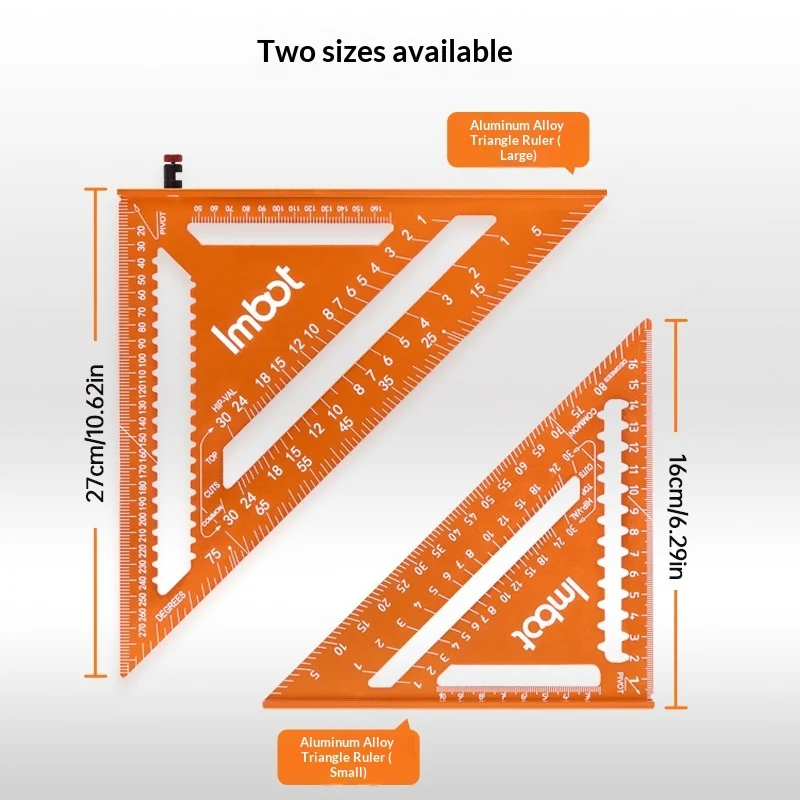 Aluminum Alloy Triangle Ruler High-precision Multifunctional Woodworking Square — image 2