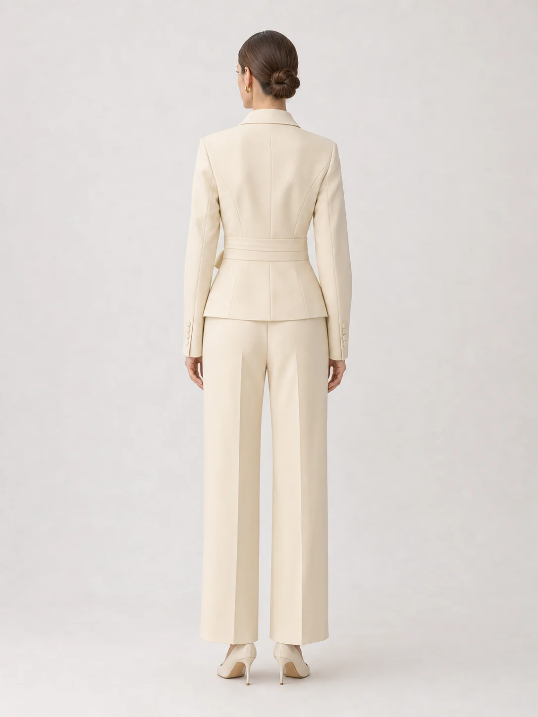 Amandine Cream Relaxed Tailored Suit Set — image 3