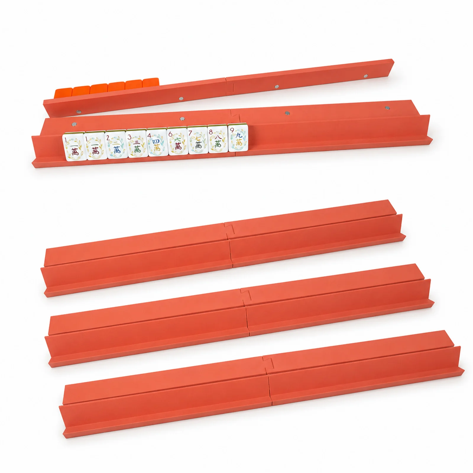 American Mahjong Rack Set With Magnetic Pusher, 4 Racks And 1 Snap-on Wall Builder &… — image 6