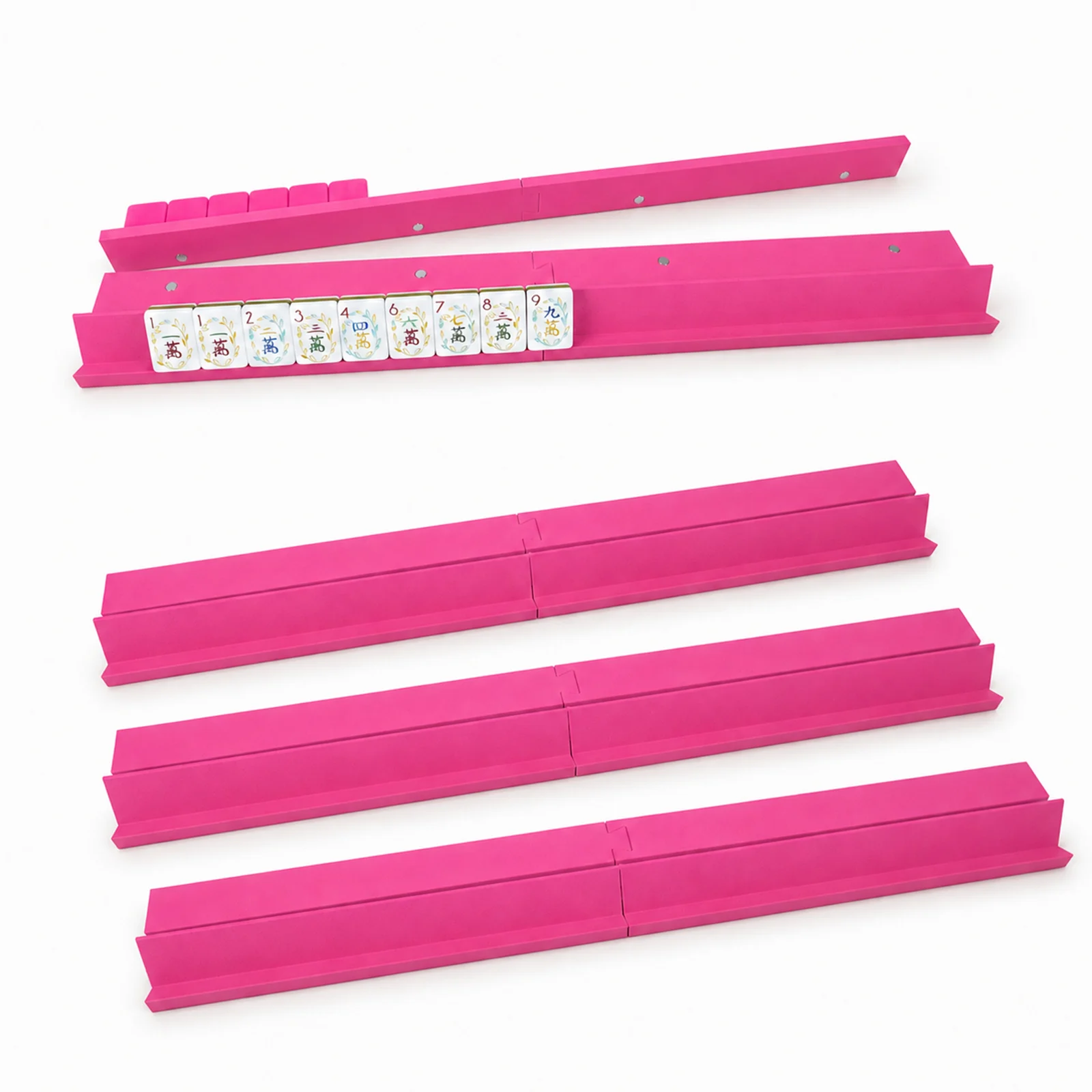 American Mahjong Rack Set With Magnetic Pusher, 4 Racks And 1 Snap-on Wall Builder &… — image 2