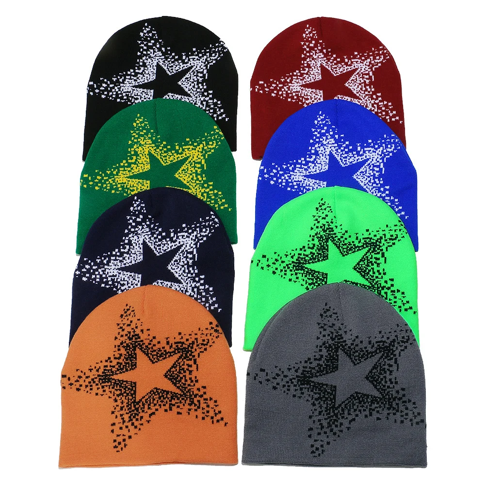 American Street Y2K Star Woolen Hat For Autumn And Winter, With Hip-hop Vibe Warmth.… — image 4