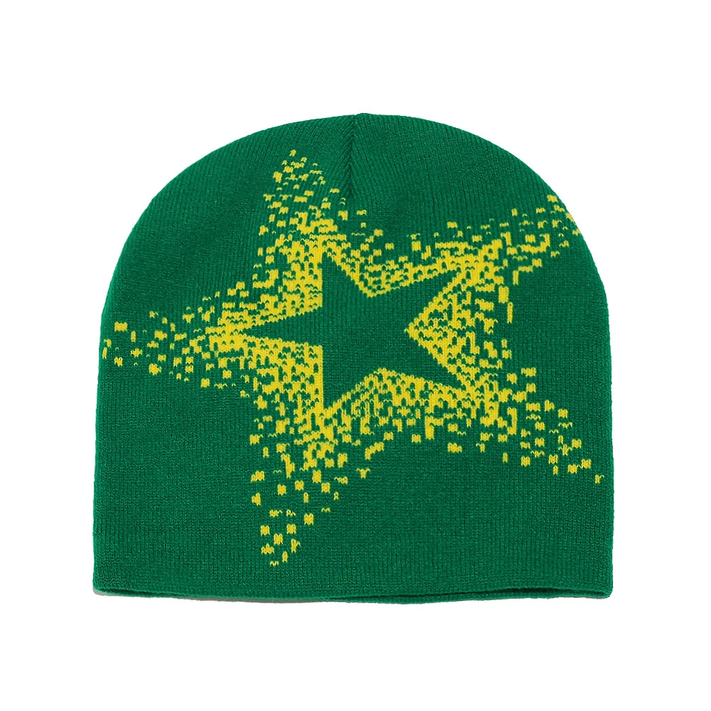 American Street Y2K Star Woolen Hat For Autumn And Winter, With Hip-hop Vibe Warmth.… — variant image