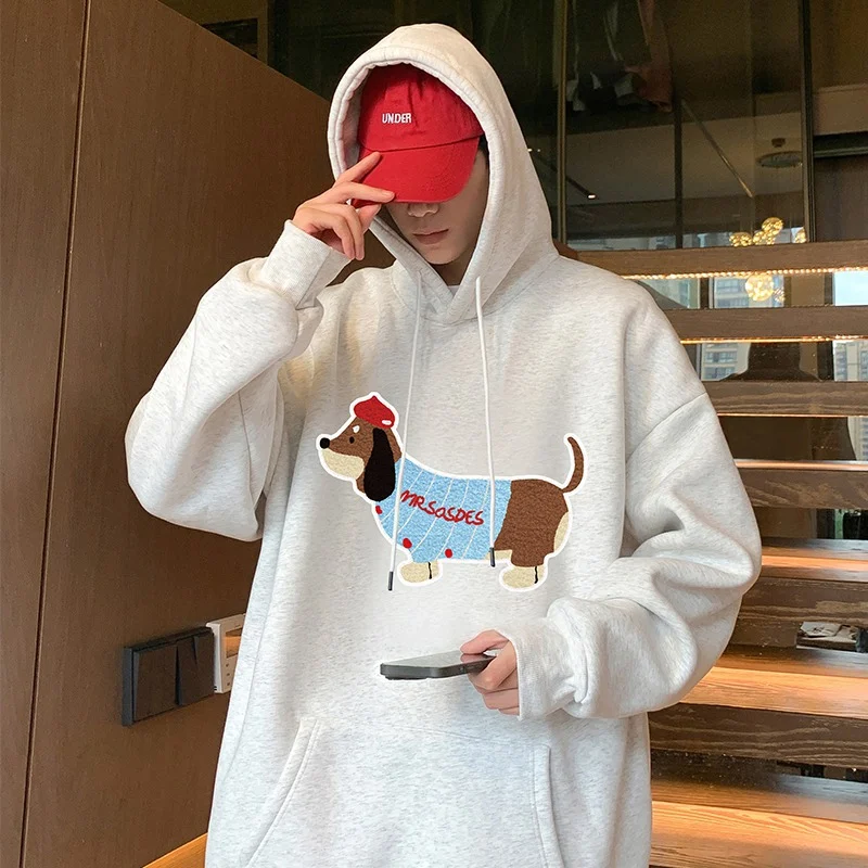 American-style Casual Mens Top Hoodie — image 3