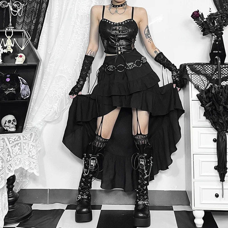 American-style Retro Asymmetrical Skirt For Women — image 3