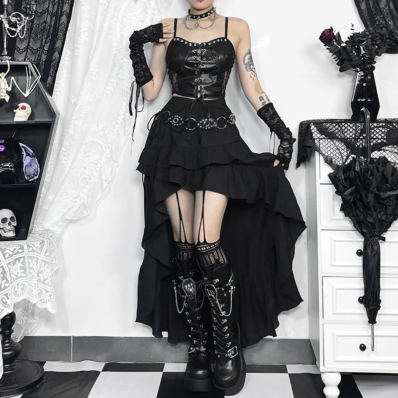 American-style Retro Asymmetrical Skirt For Women — image 2