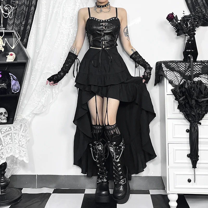 American-style Retro Asymmetrical Skirt For Women — image 4