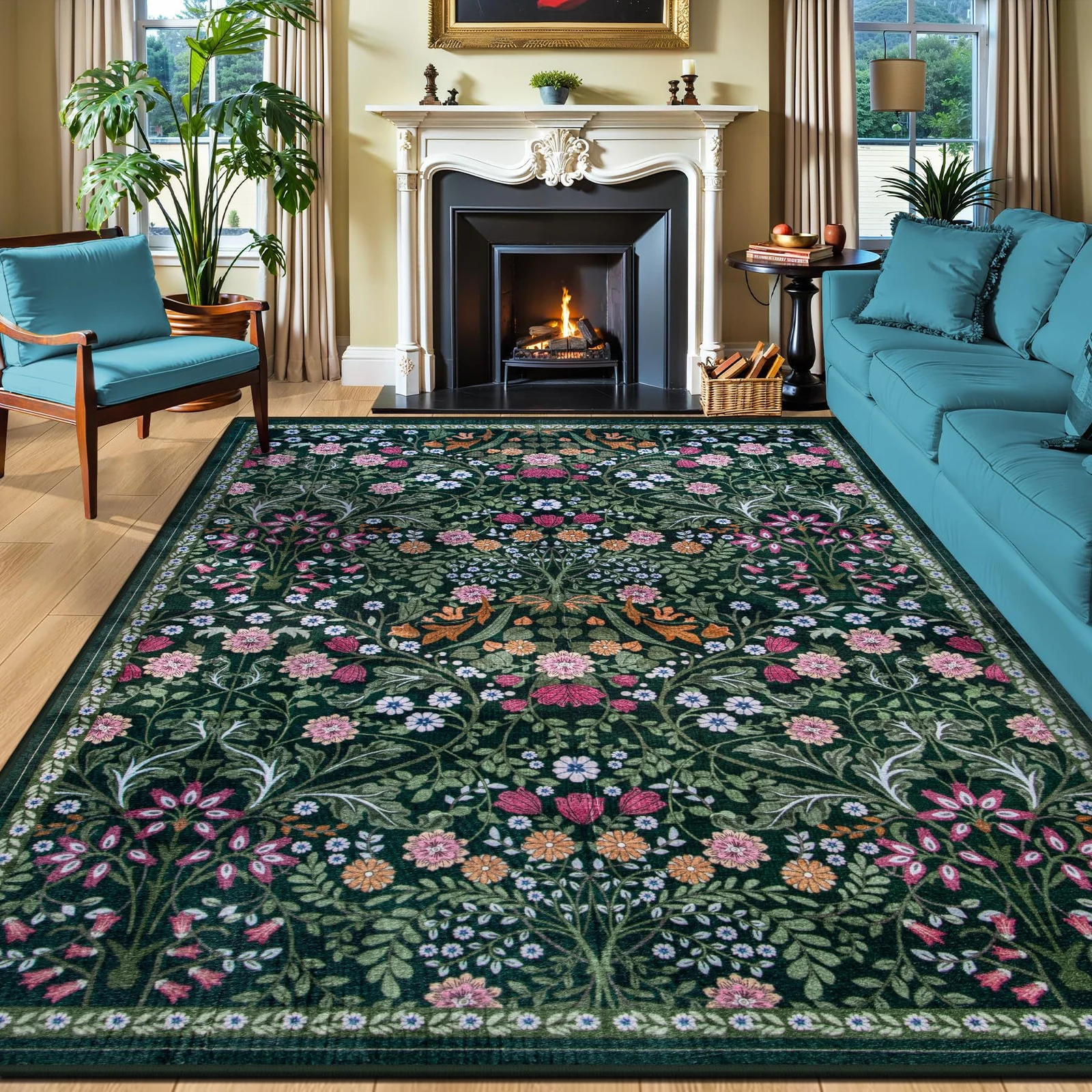 American-style Vintage Rug For The Living Roomnon-slip And Stain-resistant — image 5
