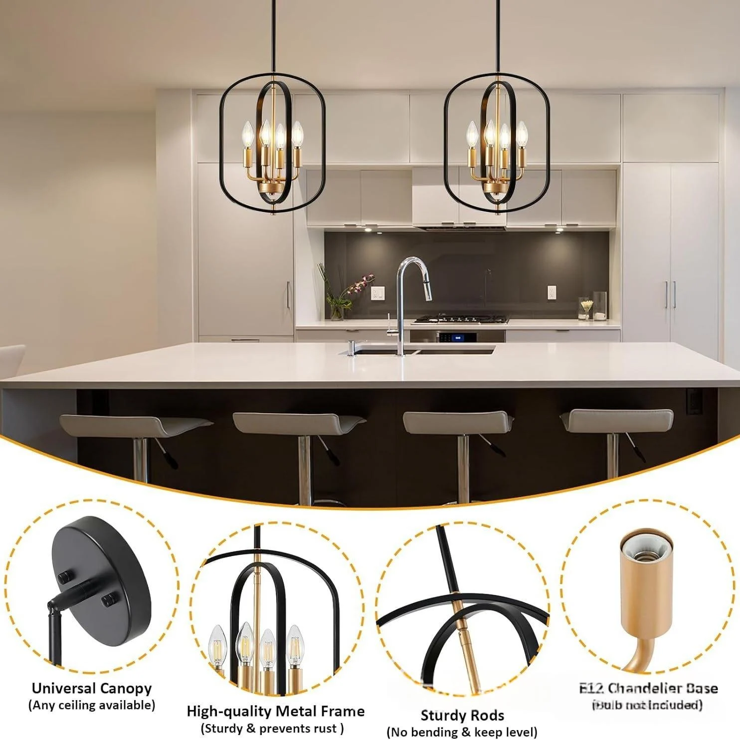 American-style Wrought-iron Industrial Pendant Lamp — image 4