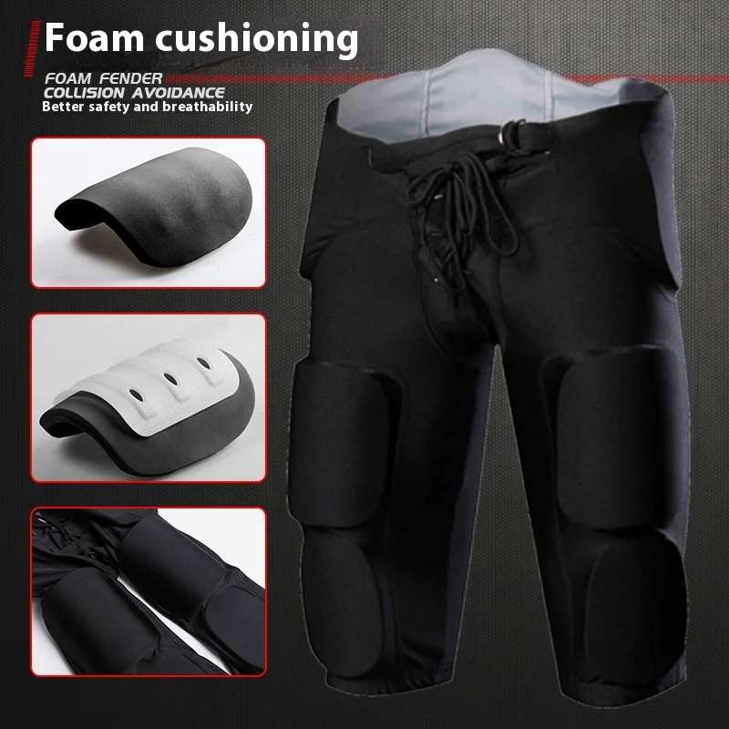 Anti-collision Rugby Pants Men's Hockey Protective Gear Tight Training Pant — image 4