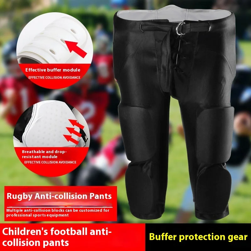 Anti-collision Rugby Pants Men's Hockey Protective Gear Tight Training Pant — image 1