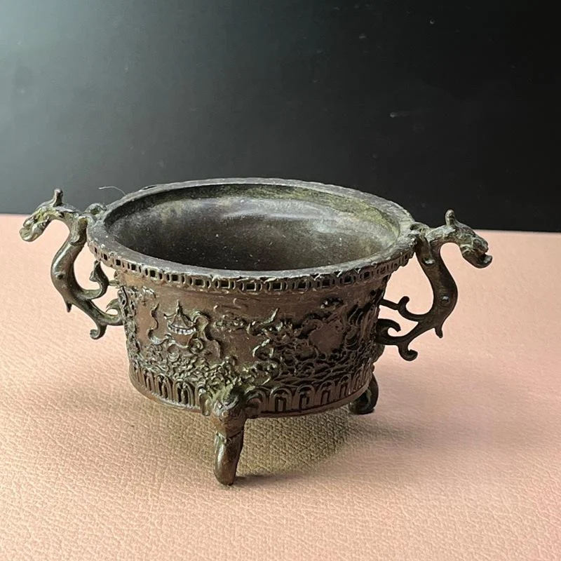 Antique Style Bronze Alloy Miscellaneous Item Pi Xiu Wine Cup Bowl And Vessel — image 8