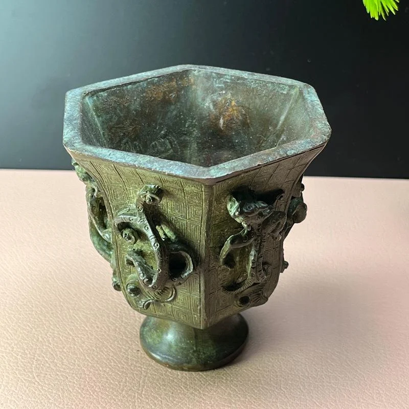 Antique Style Bronze Alloy Miscellaneous Item Pi Xiu Wine Cup Bowl And Vessel — variant image