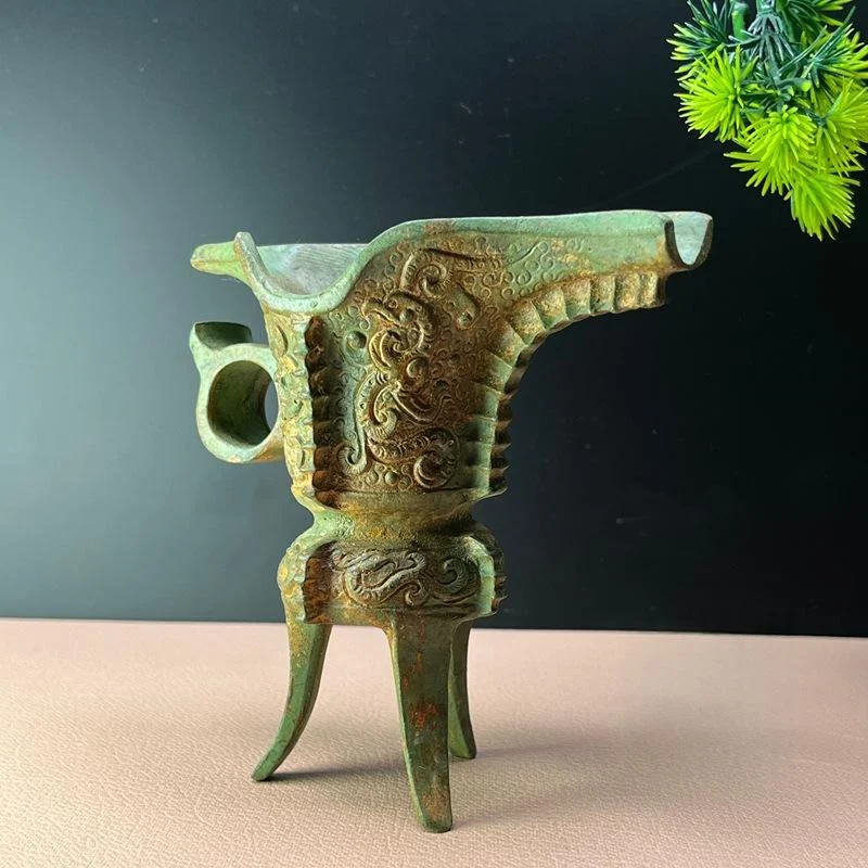 Antique Style Bronze Alloy Miscellaneous Item Pi Xiu Wine Cup Bowl And Vessel — image 7