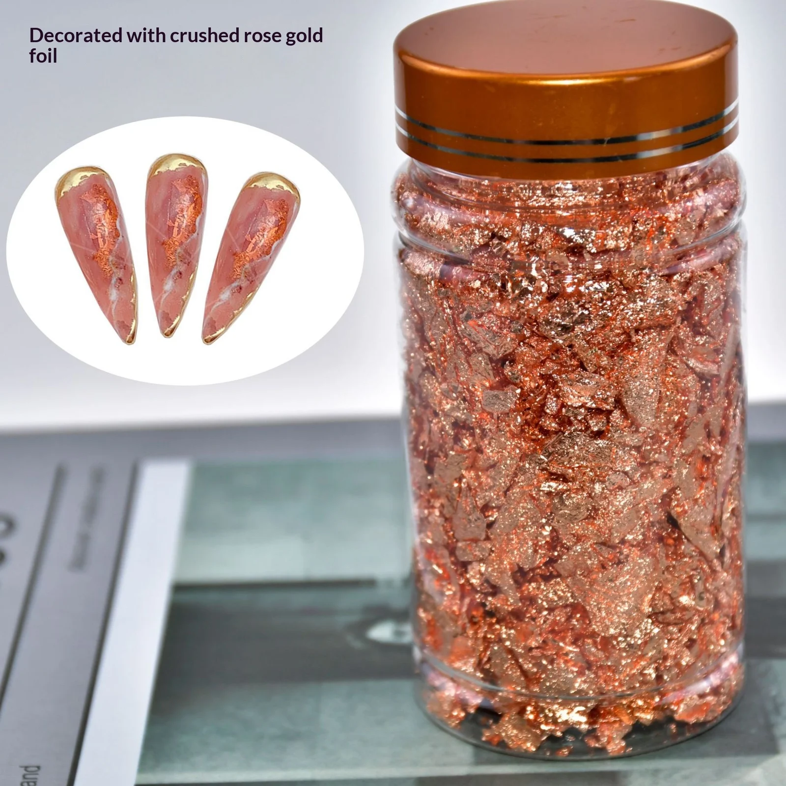 Artistic Nail Art Gold Foil Fragment Decoration — image 9