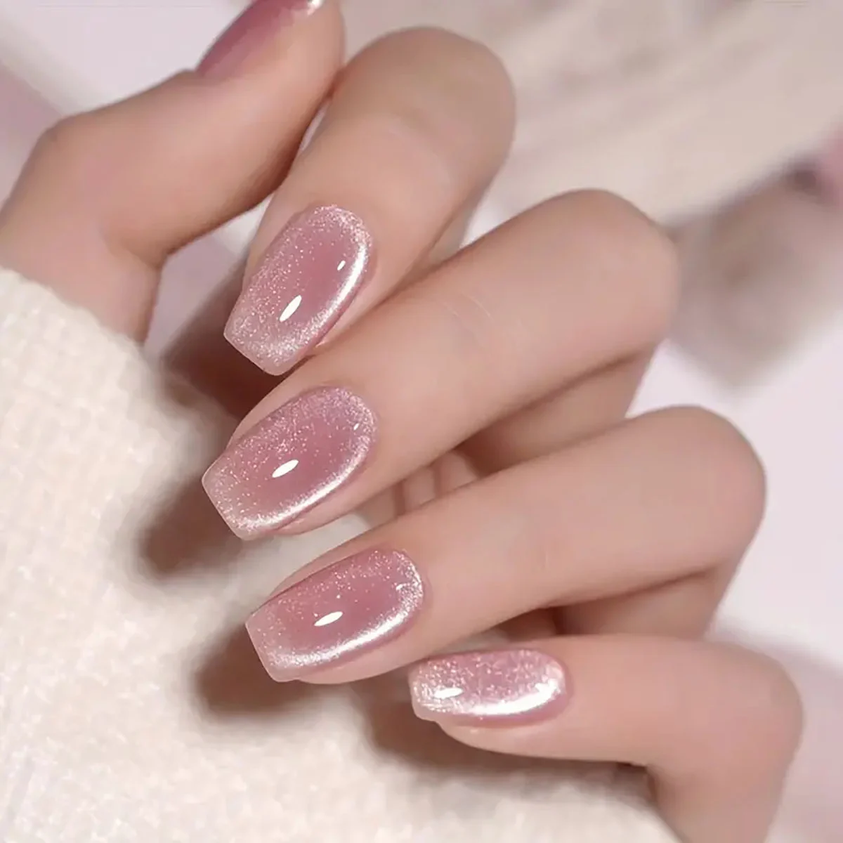Assorted Colors Cat Eye Nail Tips Set Removable Stickers — image 5