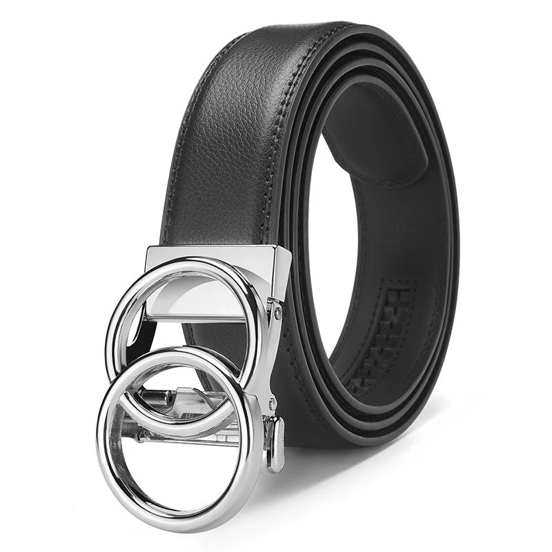 Automatic Buckle Real Leather 14-grain Belt Can Be Fixed Men's Simple Business 3.5cm. — image 8