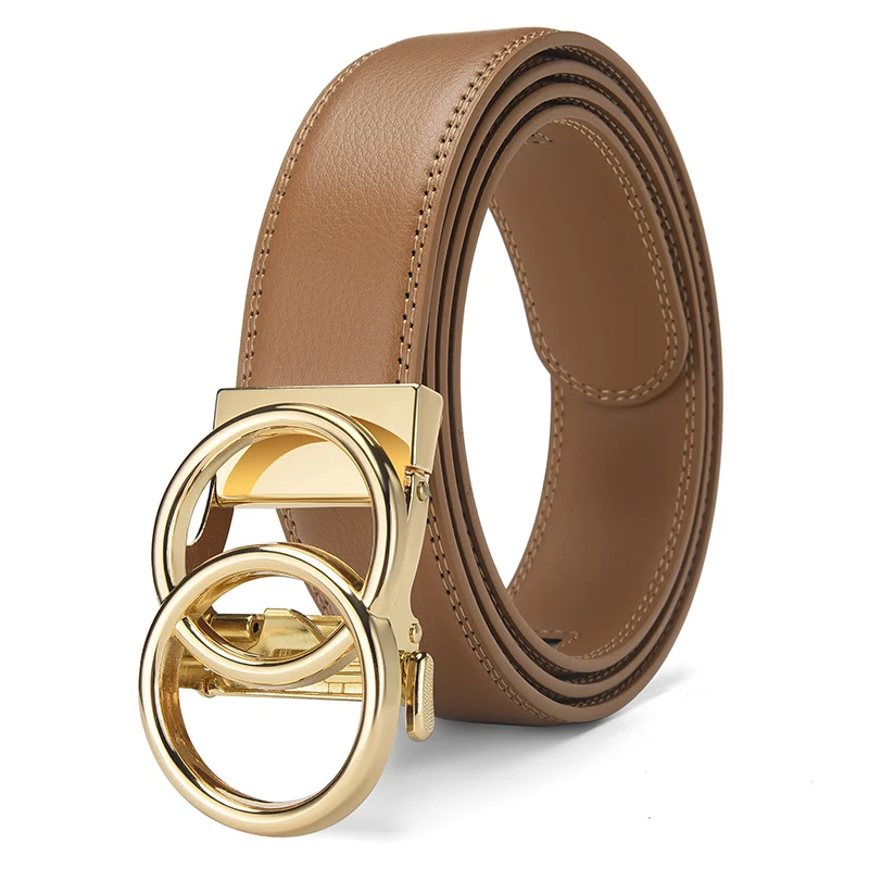 Automatic Buckle Real Leather 14-grain Belt Can Be Fixed Men's Simple Business 3.5cm. — image 6
