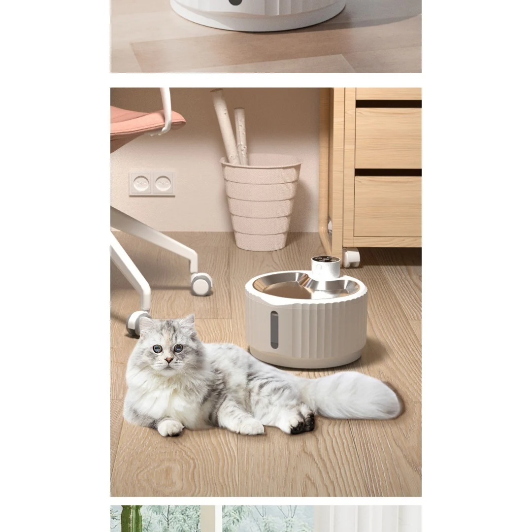 Automatic Circulating Sensor-activated Stainless Steel Pet Water Fountain — image 7