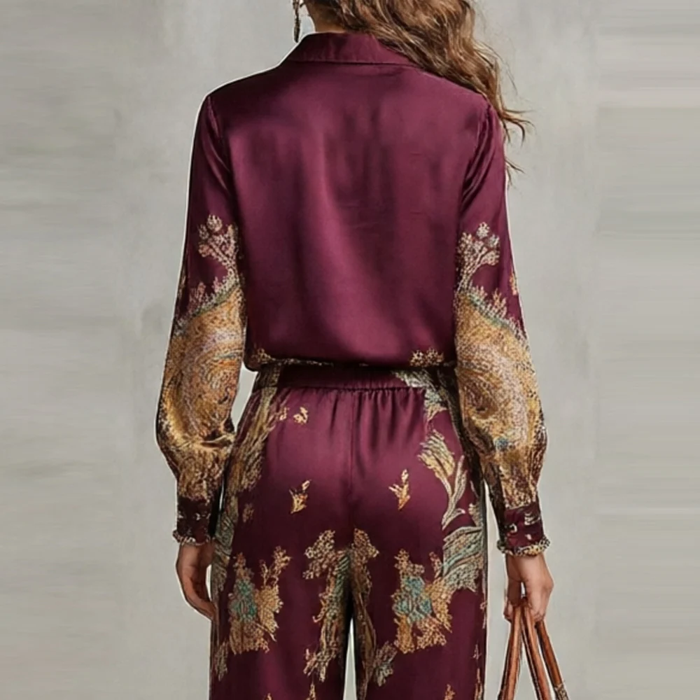 Autumn And Winter Europe The United States Fashion Casual Suit Printed Temperament Top… — image 5