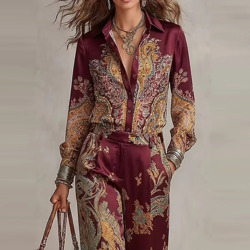 Autumn And Winter Europe The United States Fashion Casual Suit Printed Temperament Top… — image 4