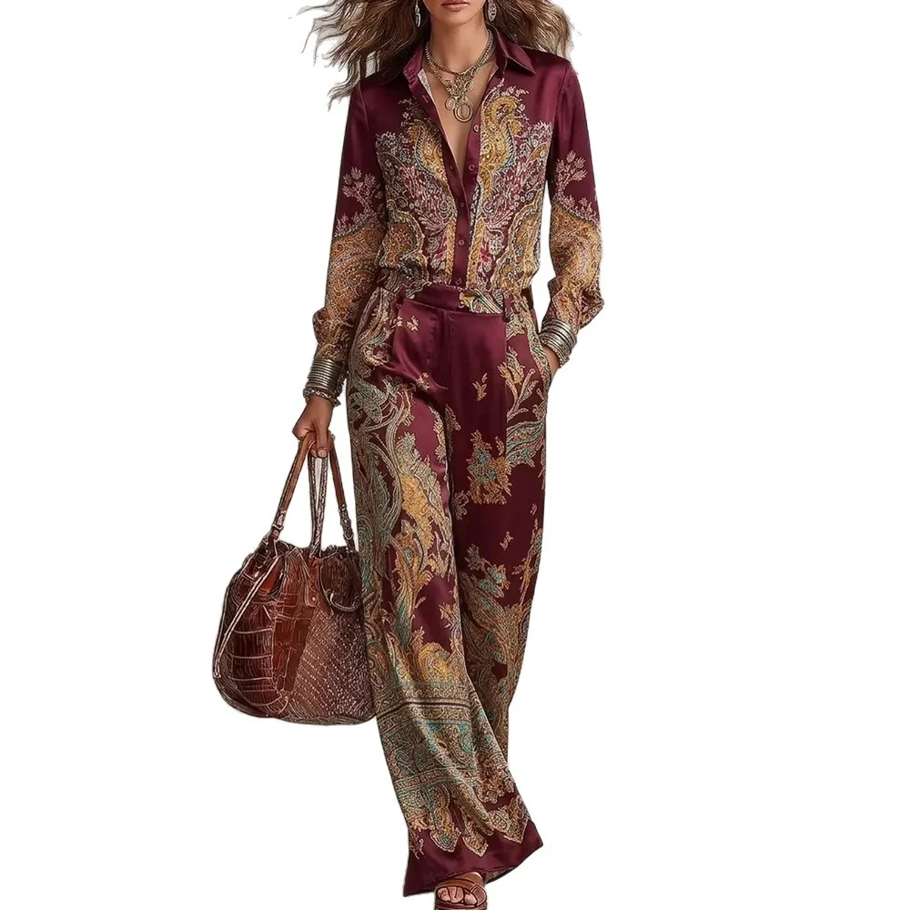 Autumn And Winter Europe The United States Fashion Casual Suit Printed Temperament Top… — image 2