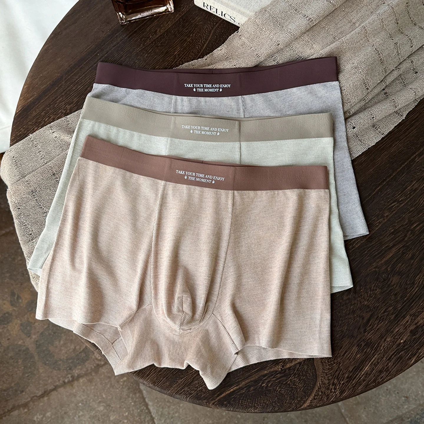 Autumn And Winter Fine Warm Velvet Brushed Underwear For Men — image 6