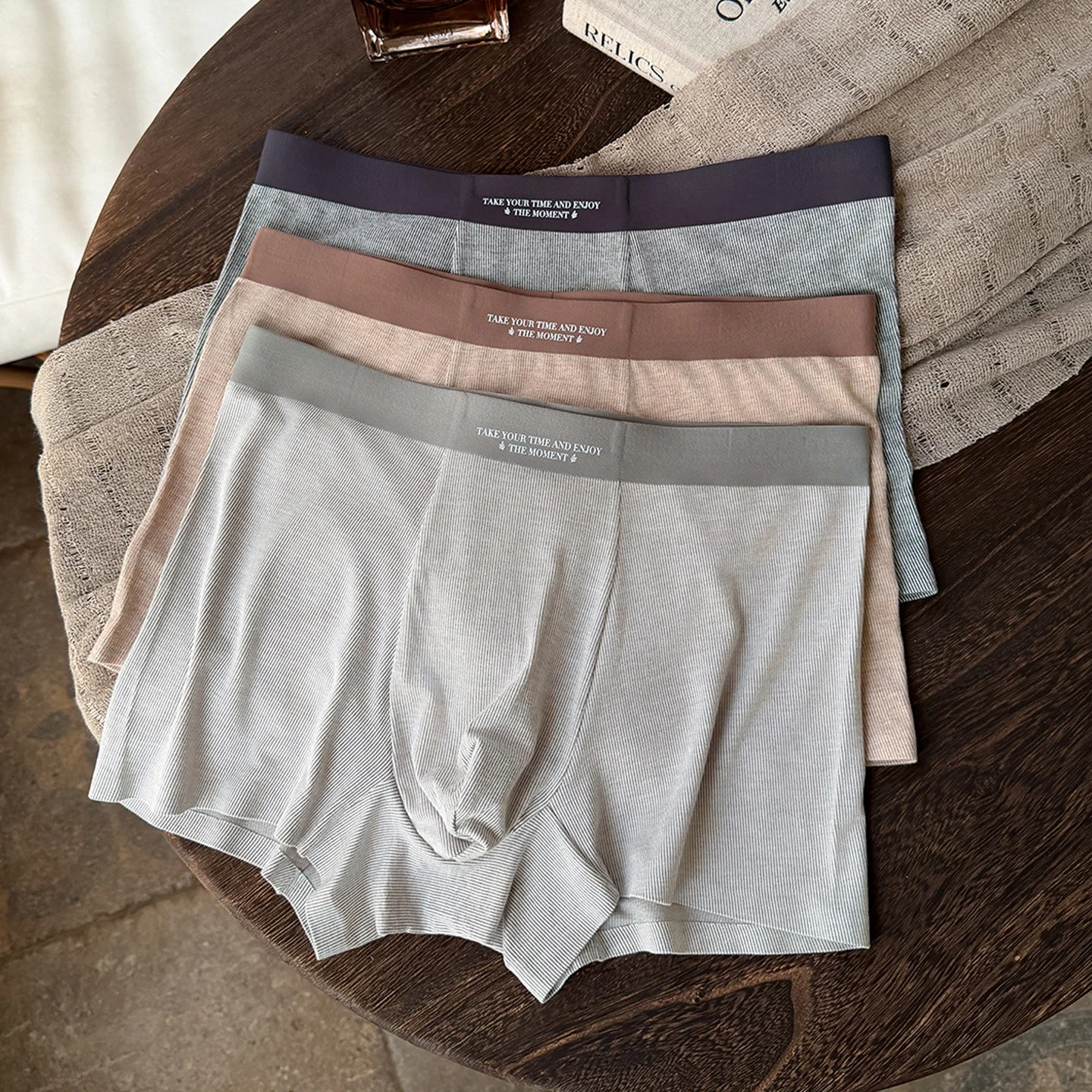 Autumn And Winter Fine Warm Velvet Brushed Underwear For Men — image 3
