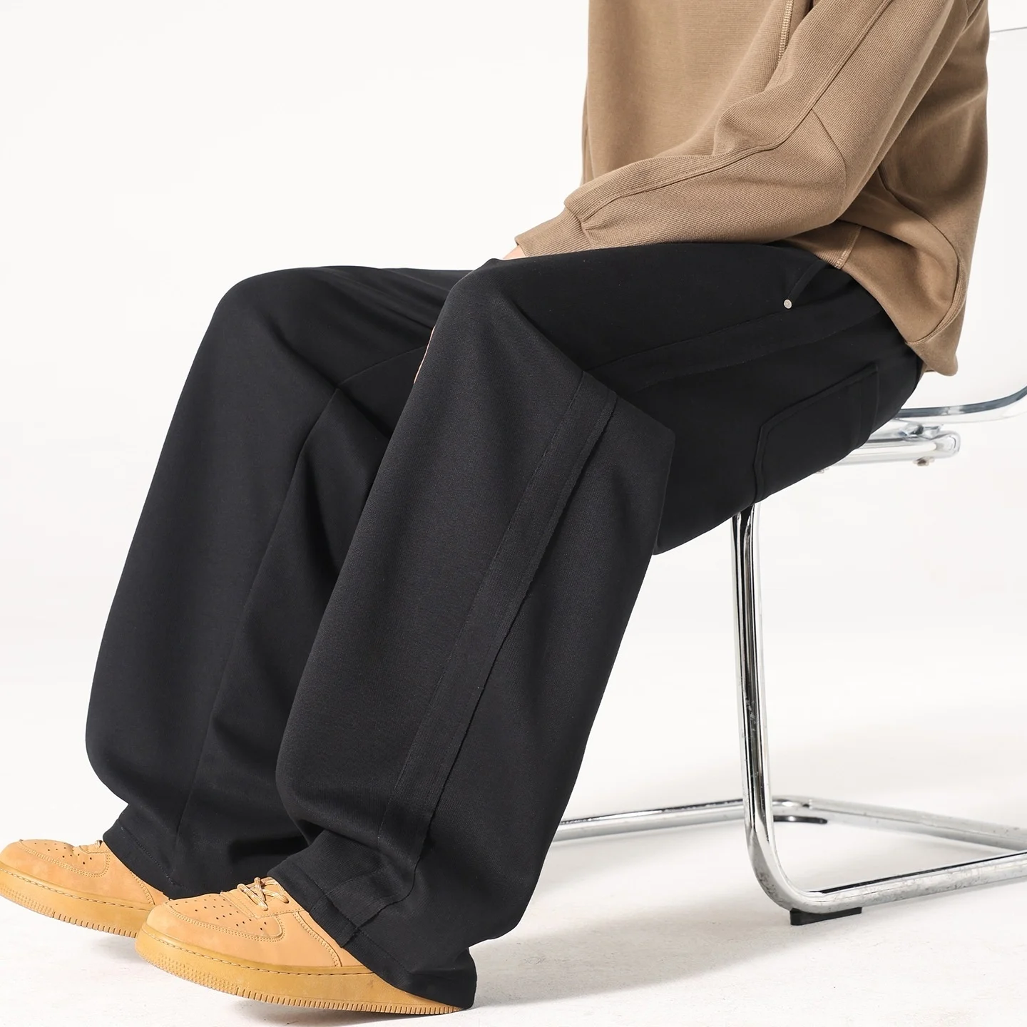 Autumn And Winter Knitted Cropped Casual Pants For Men — image 8