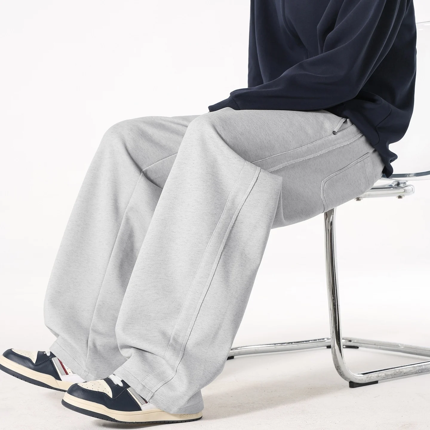 Autumn And Winter Knitted Cropped Casual Pants For Men — image 4