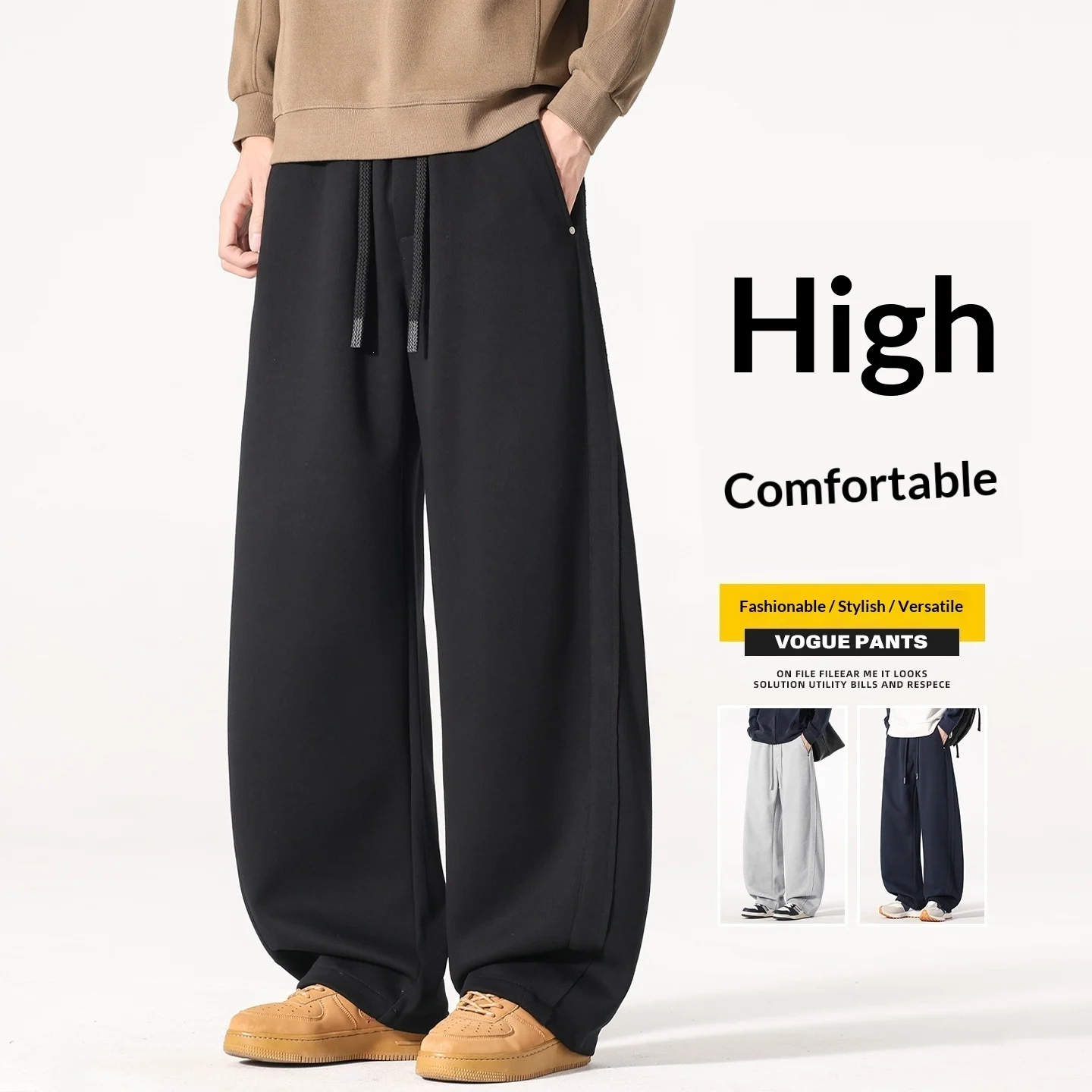 Autumn And Winter Knitted Cropped Casual Pants For Men — image 6