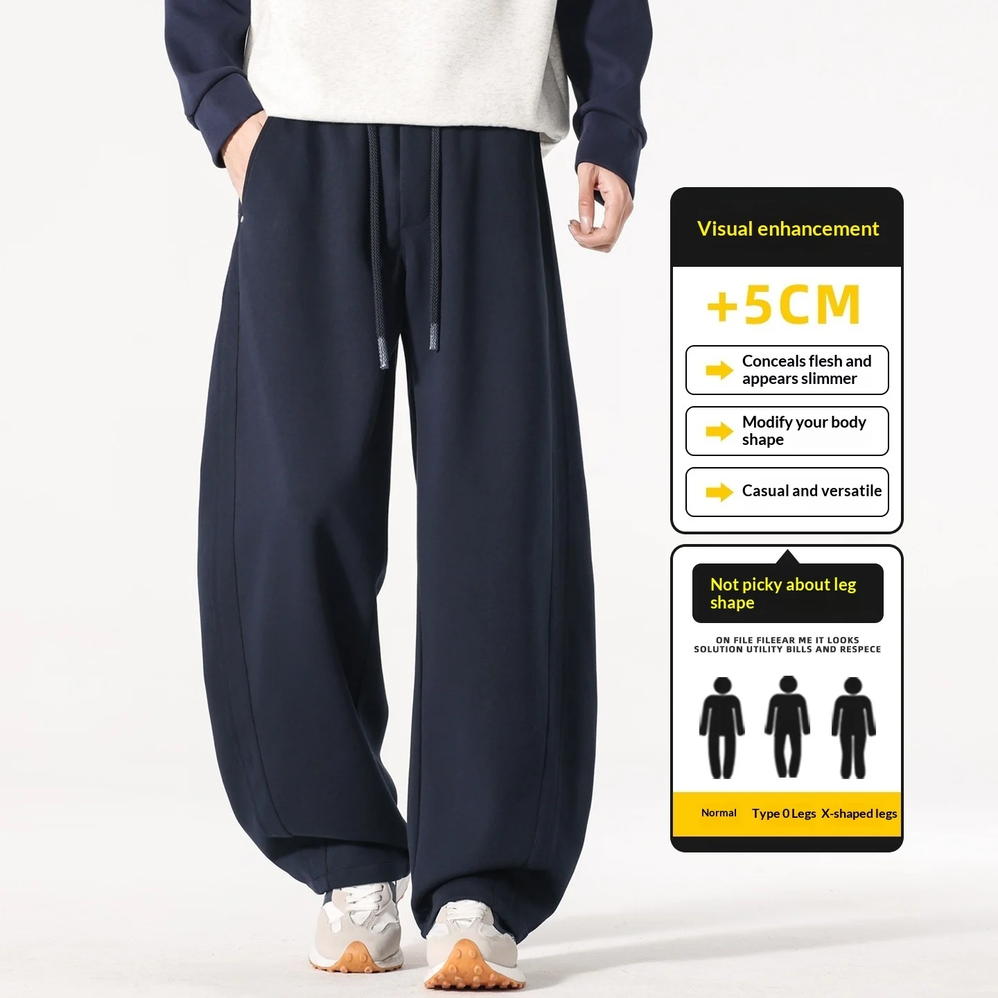 Autumn And Winter Knitted Cropped Casual Pants For Men — image 3