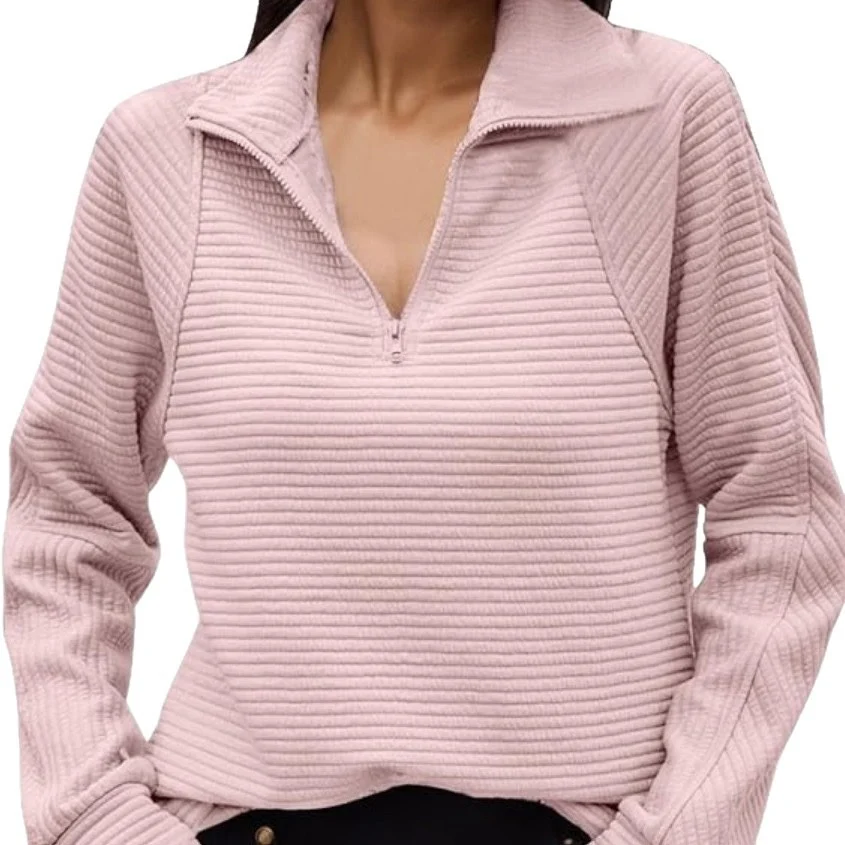Autumn And Winter New Comfortable Loose Snake Bone Pattern Solid Color Stand Collar… — image 2