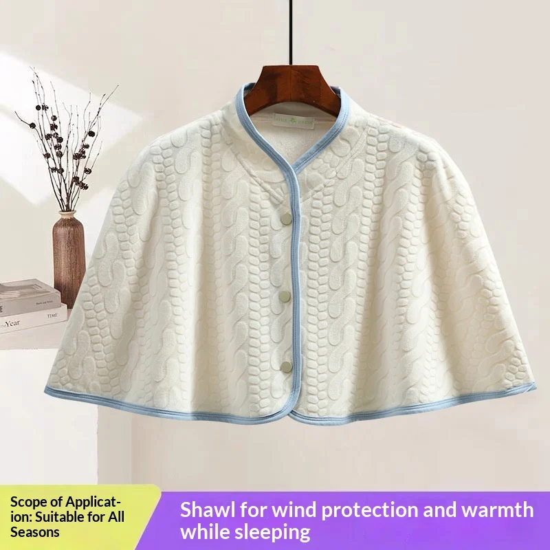 Autumn And Winter New Island Velvet Cape-style Shawl — image 1