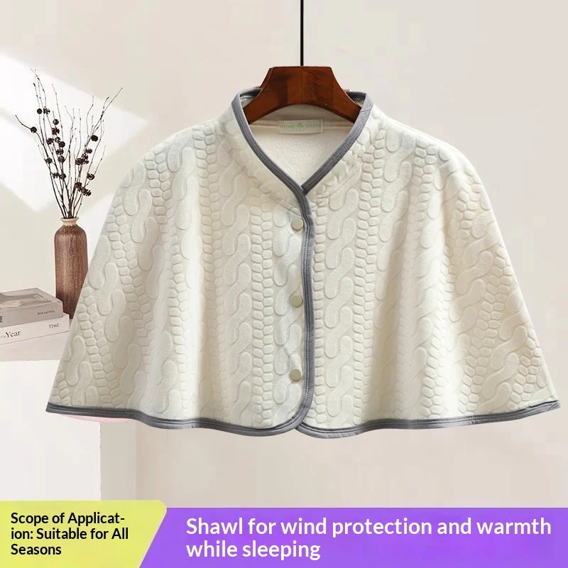 Autumn And Winter New Island Velvet Cape-style Shawl — image 2
