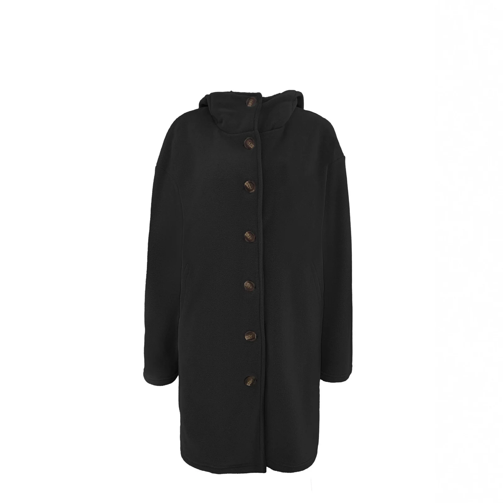Autumn And Winter Popular Women's Jacket Long-sleeved Long Hooded Woolen Casual Style… — image 2