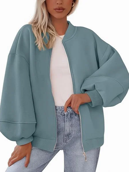 Autumn And Winter Women's Casual Warm Jacket Baseball Collar Long-sleeved Pure Color… — image 2