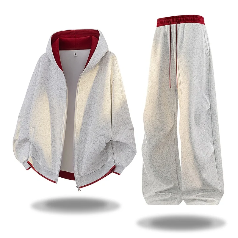 Autumn Hoodie Cardigan Jacket And Pants Set — image 8