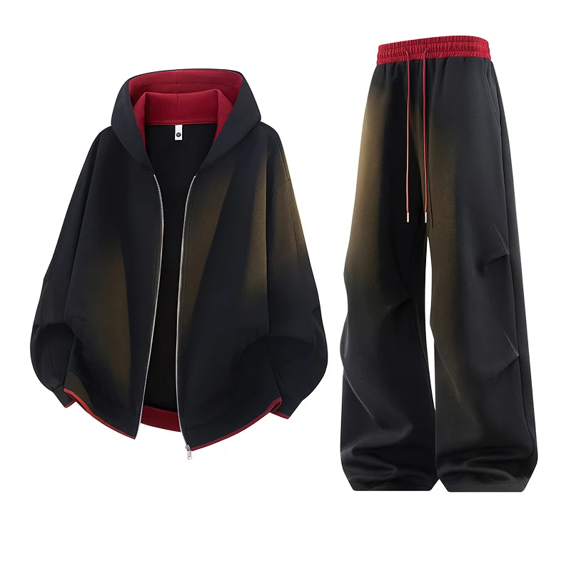 Autumn Hoodie Cardigan Jacket And Pants Set — image 4