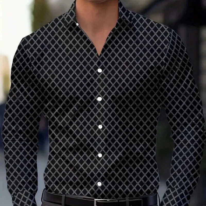 Autumn Men's Loose 3D Striped Shirt — image 5