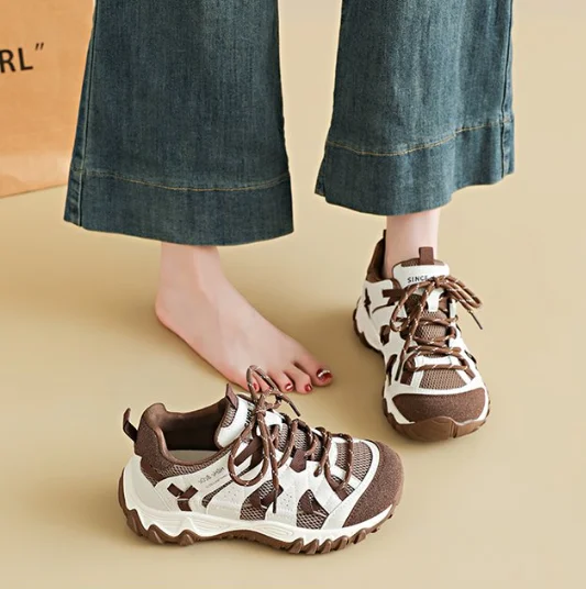 Autumn New Women's Gump Sneakers Genuine Leather, Thick Heightboosting Sole,… — image 5