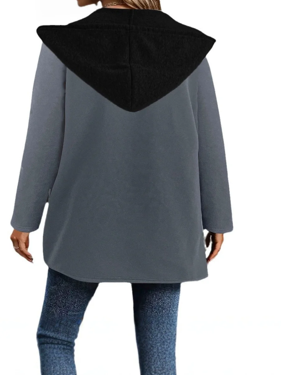 Autumn New Women's Jacket Sweatshirt Winter Casual Fashion Stitching Contrasting Color… — image 3