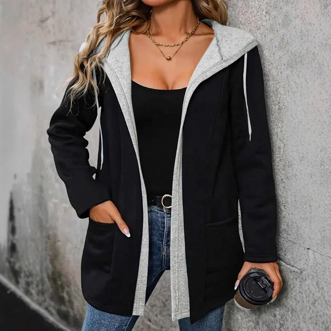 Autumn New Women's Jacket Sweatshirt Winter Casual Fashion Stitching Contrasting Color… — image 5