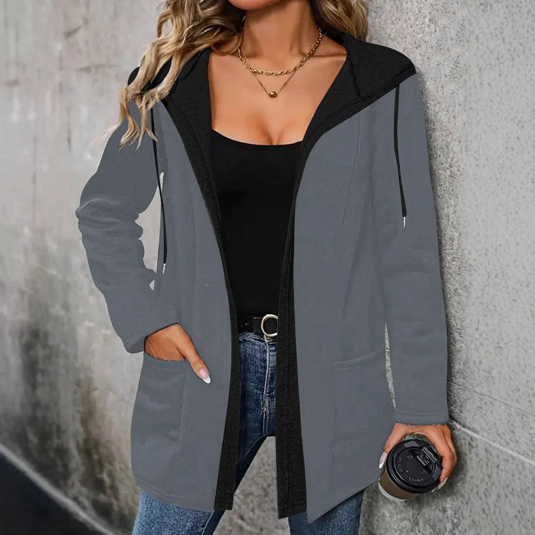 Autumn New Women's Jacket Sweatshirt Winter Casual Fashion Stitching Contrasting Color… — image 7